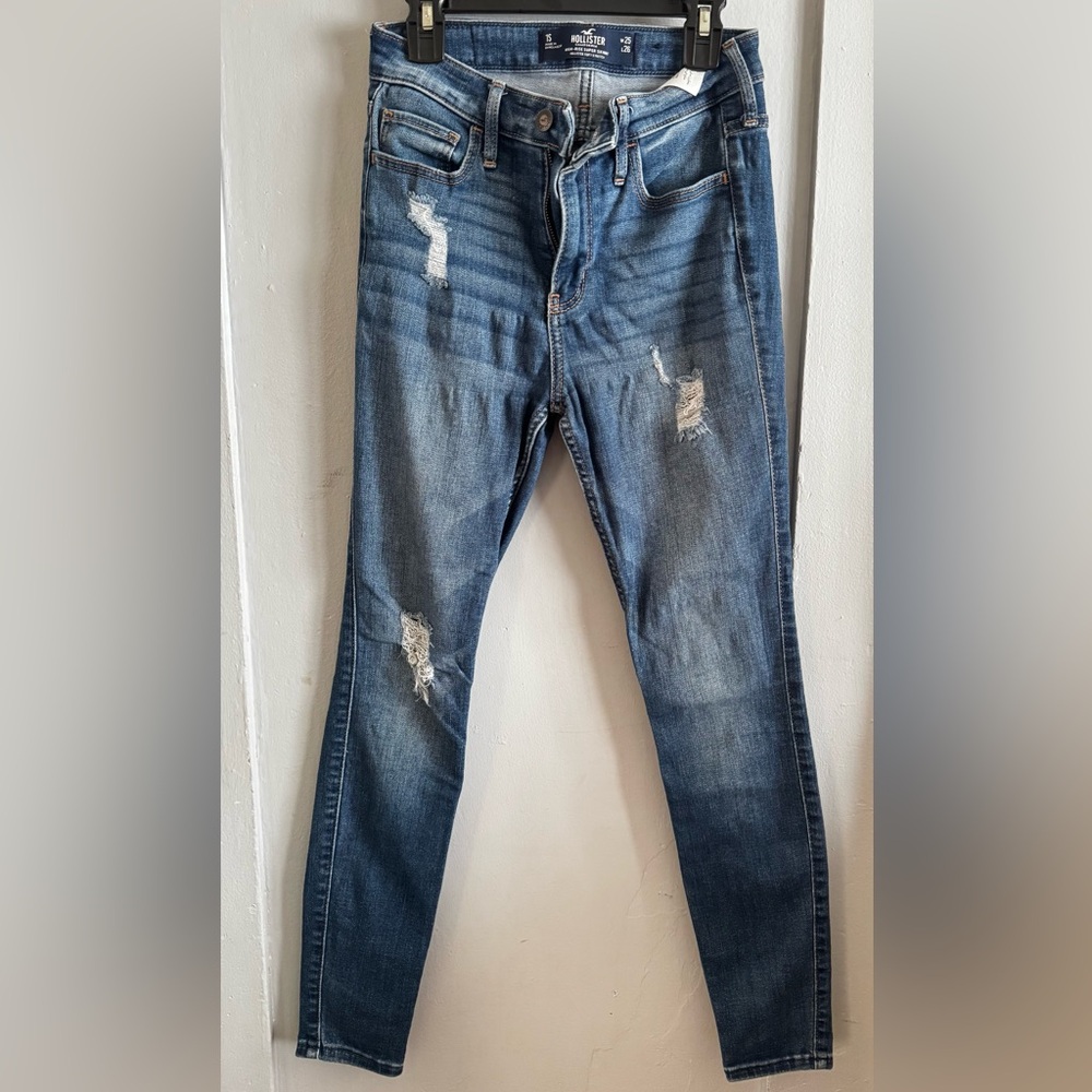 Hollister High-Rise Super Skinny Jeans in Blue